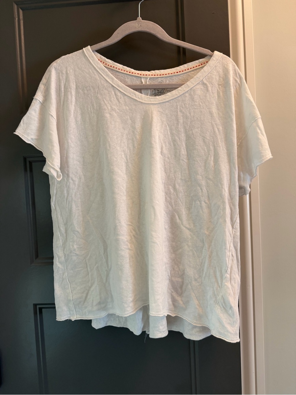 Pilcro Relaxed White Short Sleeve Women's Tee M